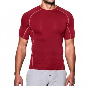 T-shirt de compression à manches courtes unisexe, rashguard pour garçons et filles, imprimé numériquement, sous-vêtement technique pour le MMA. - Product Image 1