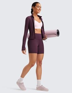 Shorts de sport pour femme en nylon et élasthanne tricoté, couleur unie, taille haute, respirant, coupe ajustée, taille élastique, pour l'entraînement et le cyclisme - Product Image 4