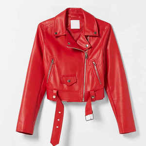 Women <b>Leather</b> Jacket Premium Luxury Fashion Wear Oem Odm <b>High</b> Quality Factory Supply Elegant Durable Premium Finish - Product Image 6