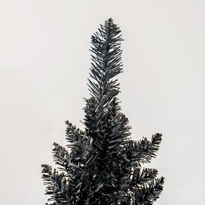 Albero di Natale Sottile con 618 Punte Realistiche, Albero di Natale Artificiale a Matita con Supporto in Plastica, Decorazioni Natalizie Nere - Product Image 2