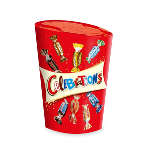 Caja de Exhibición de Chocolate para Celebraciones de 385g con Snickers, Mars, Bounty, Twix, Milk Bar, Maltesers y KitKat - Product Image 1