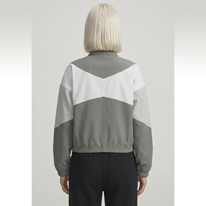 Nouvelle Veste Coupe-Vent Décontractée pour Femme en Oxford Imperméable et Coupe-Vent avec Fermeture Éclair et Logo, Modèle Ample à Manches Longues – Collection Automne – Vente en Gros - Product Image 5