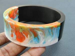 Highly Polished Customized Handcrafted <b>Cufflink</b> <b>Vintage</b> Angel Style Fashion Resin Joint Bangle Resin Craft for Women From India - Product Image 6