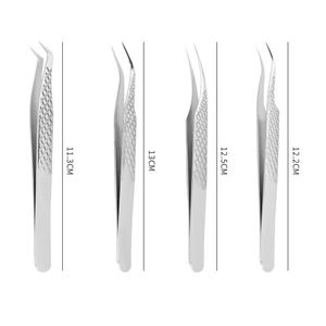 Pinzas Profesionales de Acero Inoxidable con Punta Inclinada y Curvada para Extensión de Pestañas, Certificadas por la CE, de Med Innovations - Product Image 2