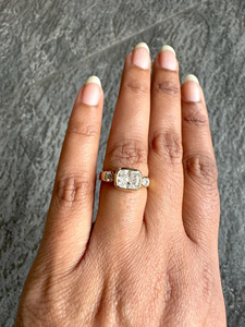 Bague de fiançailles solitaire en diamant de laboratoire certifié IGI, taille coussin rectangulaire de 1,70 carat, bague de mariage en or massif 14K, bijoux - Product Image 3