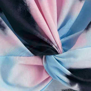 Top Corto Tie Dye para Mujer, Cuello Redondo, Manga Corta, Corte Holgado, Tejido Informal, 100% Algodón, Transpirable, Estilo Primavera-Verano - Product Image 5