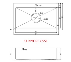 Évier de cuisine simple en acier inoxydable 304, large et gaufré, fait main, en vente directe d'usine du Vietnam à prix avantageux - Product Image 5