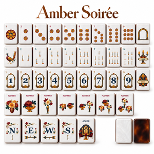 Coffret de jeu de Mahjong américain prêt à offrir, en acrylique de luxe, pour 4 joueurs, idéal pour les soirées jeux, ensemble de tuiles Mahjong pour Thanksgiving - Product Image 4