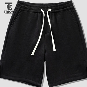 Shorts de sport en coton premium pour homme, prêts à être expédiés, style décontracté été, haute qualité, pour la gym et le fitness, design uni et simple. - Product Image 1