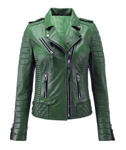 Chaqueta de cuero genuino para mujer, diseño nuevo de alta calidad, estilo casual, corte ajustado, moderno y transpirable, de Pakistán. - Product Image 3