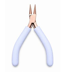 Alicates Profesionales de Punta Redonda en Oro Rosa para Joyería, Herramienta Manual con Agarre Suave - Product Image 2