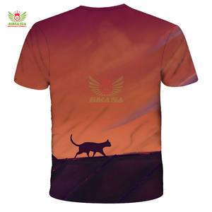 Camiseta Blanca para Sublimación, Manga Corta, Cuello Redondo, Tela de Poliéster Ligera, para Hombre, Color Duradero, Lavable, Estilo Vintage Vibrante, Corte Ajustado - Product Image 2