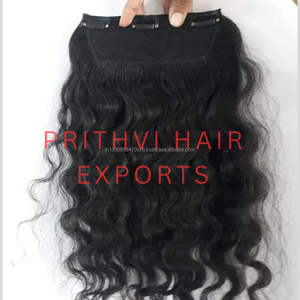 Extensions de cheveux à 3 clips à franges brunes Remy de qualité supérieure - Product Image 5