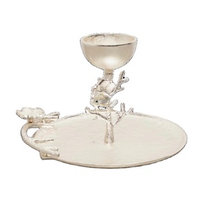 Wedding Decorative Serving Bowl With White and Silver Color Chocolate and Nut Serving Bowl 1 Tier Food Bowl and <b>Tray</b> - Product Image 1