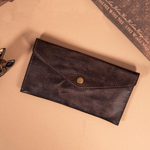 Enveloppe à monnaie en cuir véritable conçue pour le rangement de l'argent, la planification budgétaire, l'organisation des voyages, les dépenses quotidiennes et les reçus, à vendre. - Product Image 4
