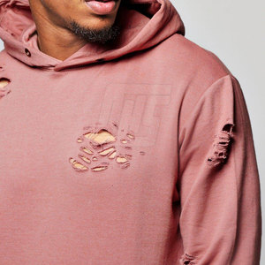 Men Distressed Hoodies Comfortable Fabric Stylish Faded Look Perfect For Daily Wear Travel And Casual Outfits - Product Image 5