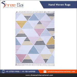 Tapis en coton à motifs géométriques, style bohème, tissage plat, lavable, décoration d'intérieur, tapis de salon - Product Image 2
