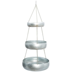 Luxury Black Powder Coated Stainless Steel Hanging Flower <b>Pot</b> with Chain Minimalist Design for Indoor Outdoor Plant Display - Product Image 6
