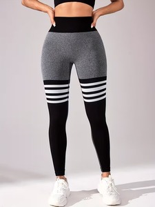 Premium Soft Cotton Stretch Fitness <b>Tights</b> | Breathable Elastic Workout Leggings | Slim-Fit Ladies Activewear Trousers - Product Image 3