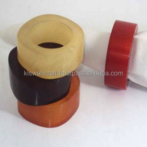 Anillos de Servilleta de Resina de Cuerno Natural Pulidos para Decoración de Bodas, Vajilla Elegante para Restaurantes Náuticos - Product Image 4