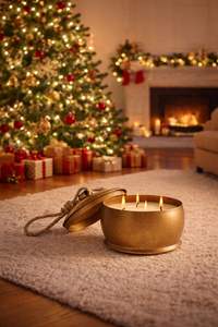 Contenedor de Metal Contemporáneo para Velas con Tapa de Cuerda Anudada a Mano, Diseño Artesanal Duradero que Eleva la Decoración Moderna y Tranquila del Hogar, Regalo Cuidado - Product Image 6