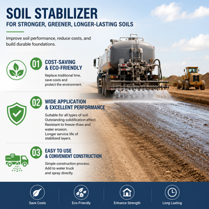 <span class=keywords><strong>Agent</strong></span> stabilisateur <span class=keywords><strong>de</strong></span> sol à faible rétrécissement, durcisseur imperméabilisant pour la base des routes urbaines et la fondation des zones industrielles - Product Image 4