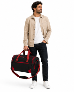 Sac de voyage personnalisé avec compartiment à chaussures |   Sac de sport imperméable pour la gym et les week-ends, sac de voyage pour une nuit, fabricant OEM - Product Image 5
