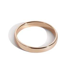 แหวนแต่งงานทองคำแท้ 14K 18K หนา 3 มม. แบบเรียบ สำหรับผู้ชายและผู้หญิง ทรงโดมต่ำทันสมัย สวมใส่สบาย ผิวซาตินขัดเงา ราคาโรงงาน ขายส่ง - Product Image 1