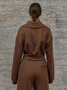 Womens <b>Two</b> <b>Piece</b> <b>Lounge</b> <b>Set</b> Hoodie And Wide Leg Pants Casual Comfortable Matching Outfit Soft Fabric - Product Image 3