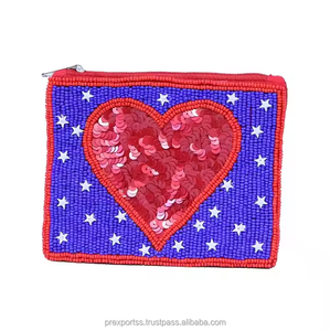 กระเป๋าใส่เหรียญลูกปัดทำมือ ลายเต่า ปักลายตามสั่ง กระเป๋าซิป ของขวัญสำหรับผู้หญิง สาวๆ ไปทะเล ความจุเยอะ นุ่ม พกพาสะดวก - Product Image 2