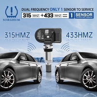 Machine sans sorgho universales sensores valve de pneu 315MHz + 433MHz 2in1 système de surveillance de la pression des pneus capteur Tpms