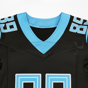 ชุดยูนิฟอร์มอเมริกันฟุตบอล เสื้อ กางเกง ผ้าสเตรช ระบายอากาศ คอวี แขนสั้น สำหรับผู้ใหญ่ ชุดกีฬาทีมแบบสั่งทำได้ - Product Image 5
