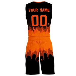 Ensemble d'uniformes de basketball personnalisés réversibles par sublimation pour hommes, débardeur sans manches avec short camouflage, vêtements de sport à séchage rapide - Product Image 6