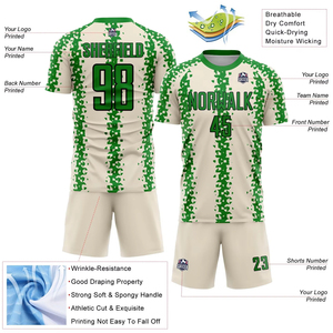 ชุดเสื้อฟุตบอล OEM แบบกำหนดเอง พิมพ์ลายแบบ Sublimation แห้งเร็ว คอกลม แขนสั้น สำหรับผู้ใหญ่ทุกเพศ พิมพ์ลายเรขาคณิต ใส่ได้ทุกฤดู ทรงสปอร์ต - Product Image 2