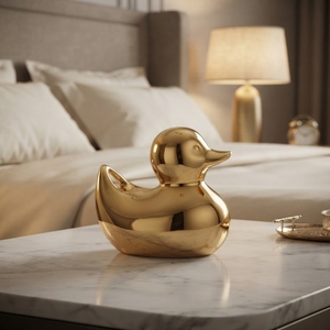 Modern Luxury <b>Gold</b> Metal Duck Figurine Cute Animal Sculpture Desktop Tabletop <b>Ornament</b> Home Decor Artware Craft - Product Image 3