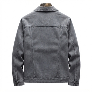 Chaqueta de Lona y Cuero Oversize para Hombre al por Mayor con Capucha y Cuello Alto, Ropa Exterior Casual de Moda, Personalizada OEM, Marca Privada - Product Image 4