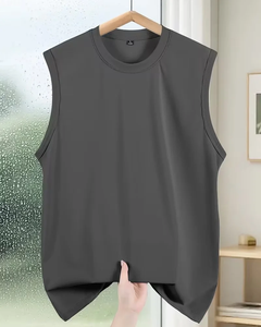 เสื้อกล้ามผู้ชายแบบเรียบ สไตล์สตรีทแวร์ เสื้อยืดโชว์กล้ามเนื้อ เสื้อลำลองฤดูร้อน สั่งทำขายส่ง แฟชั่นใหม่ เสื้อกีฬาแบบเรียบ - Product Image 1