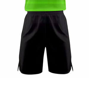 Customizable Green <b>Volleyball</b> Uniform <b>Set</b> With Black Shorts V-Neck Sleeveless Moisture Wicking Polyester Adult Unisex - Product Image 6