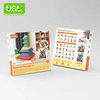 Puzzles pyramidaux 24 pièces Jouet éducatif en plastique U.S.L. Modèle C4004C03 pour unisexe, âge 5 à 7 ans