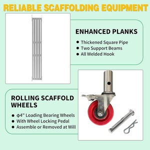 แท่นทำงานแบบมีล้อเลื่อน, นั่งร้านเคลื่อนที่แบบมีล้อ, นั่งร้านสำหรับงานก่อสร้างอาคาร, ทาสีภายใน, งานปรับปรุงบ้าน - Product Image 2