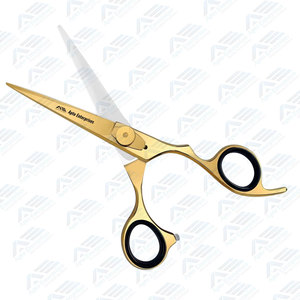 Ciseaux de barbier, ciseaux de coiffure avec des lames à bords lisses et tranchants, ciseaux à cheveux dorés, 6,5 pouces, acier inoxydable - Product Image 6
