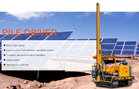 Cadre solaire multifonction 6m Post Crawler Solar Pile Driver Ramming Pounder Machine Pile Driver/