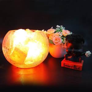 Lámpara de Sal del Himalaya y Difusor de Cristal, Lámpara de Sal Rosa Natural del Himalaya para Decoración de Dormitorios - Product Image 2