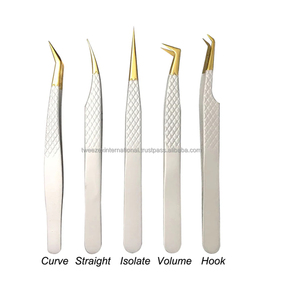 Pince à cils à pointe fine en acier inoxydable pour extensions de cils, outil professionnel d'extension de cils 727 - Product Image 3