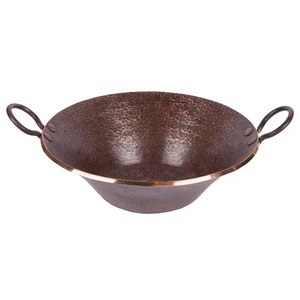 Hand Made Handle Copper Wash <b>Basin</b> High Selling Copper <b>Basin</b> Elegant for Hotel Villas Resort Bathroom Usage in Wholesale Price - Product Image 1