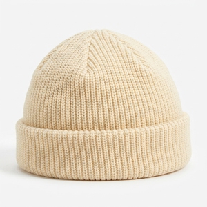 Bonnes affaires : Bonnet en laine acrylique, doux et chaud, idéal pour l'hiver, avec logo personnalisé, OEM, ODM, faible MOQ, marque privée, streetwear - Product Image 1