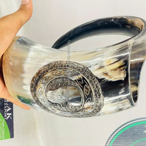 แก้วมักใส่เบียร์รูปควายธรรมชาติขัดเงาและทำความสะอาดแบบทันสมัย - Product Image 1