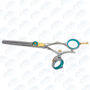 Ciseaux à effiler professionnels en acier inoxydable, 30 dents, double pivot, bleus, à clipser facilement, taille personnalisée - Product Image 6