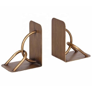 Two Piece Metal <b>Bookend</b> Study Home Desk Organizer Shelve Gift for Book Lover Book End Home Living Room Office Decoration - Product Image 1
