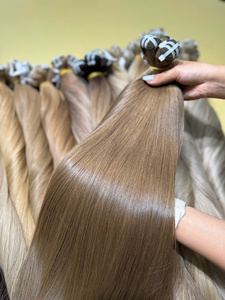 Weft <b>Hair</b> Extension Super Double Drawn Virgin <b>Hair</b> Brown Color 100% Vietnamese <b>Hair</b> Shipping Worldwide Factory Price - Product Image 6